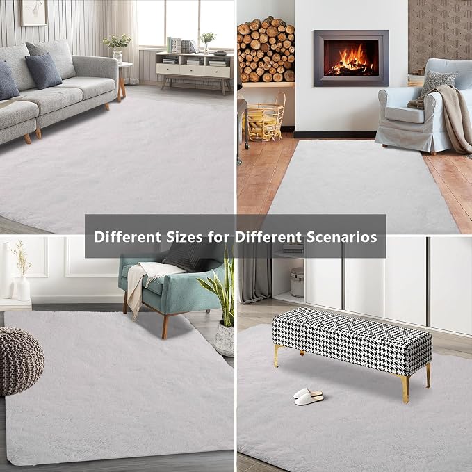 9X12 Large Area Rugs for Living Room Bedroom, Soft Fluffy Indoor Carpet Nursery - Image 8