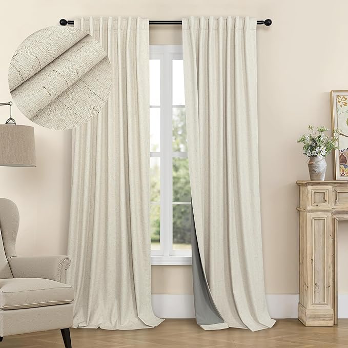 Pitalk Short Black Out Curtains 58 Inch Long by Pitalk