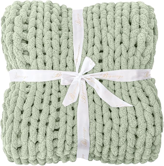 Bigacogo Chunky Knit Throw Blanket - Image 8