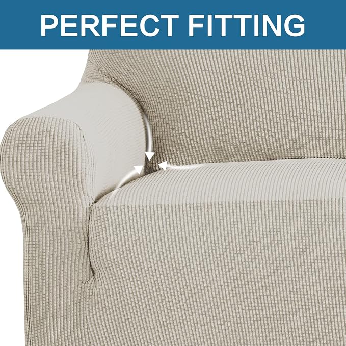 H.VERSAILTEX Armchair Cover High Stretch Sofa Slipcover 1 Piece Couch Covers - Image 5
