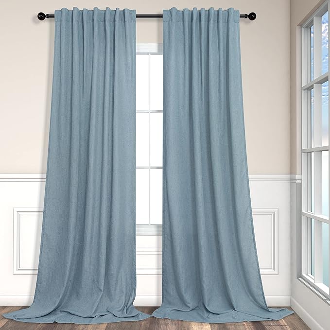 Pitalk Light Blue Wide Curtains - Image 2