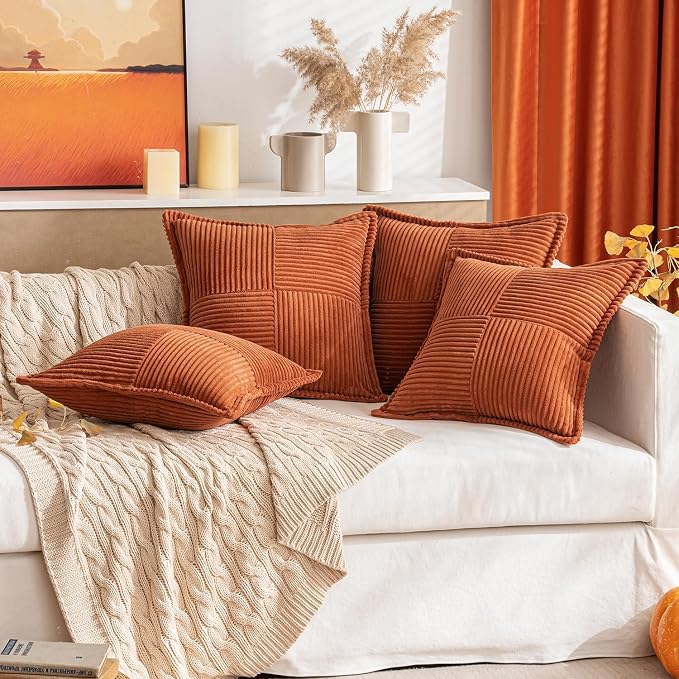MIULEE Rust Decorative Throw Pillow Covers - Image 7