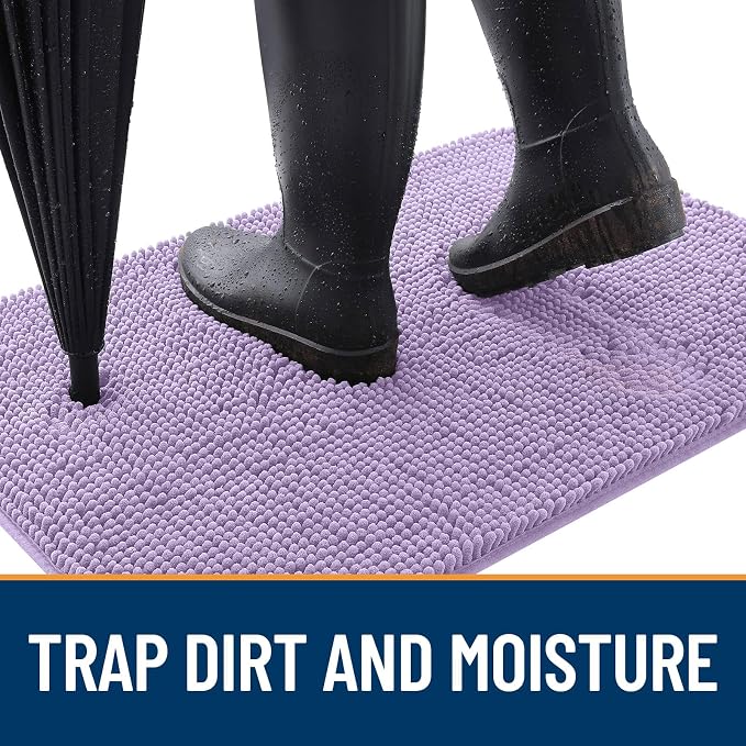 OLANLY Dog Door Mat for Muddy Paws 30x20, Super Absorbent Chenille Mud Mat | - Image 2