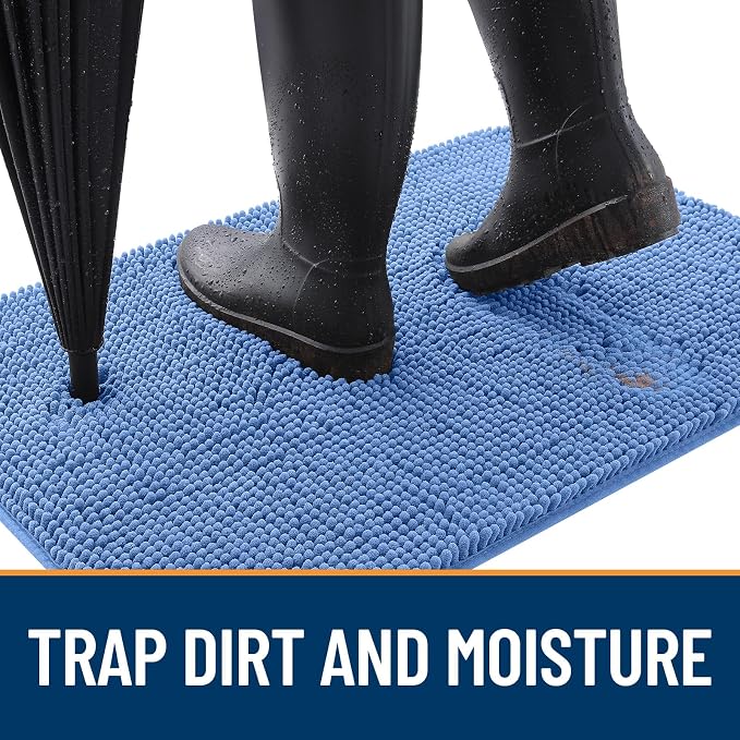 OLANLY Dog Door Mat for Muddy Paws 50x30, Super Absorbent Chenille Mud Mat | - Image 2