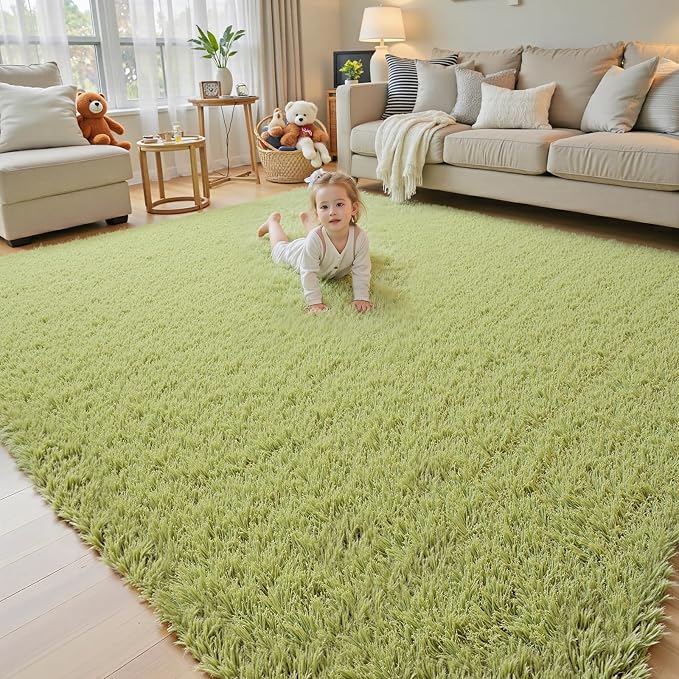 Rugs for Living Room 6x9, Alfombras para Salas Shag Large Plush Soft Area Rug by Junhejiamei