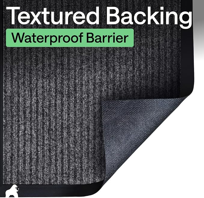 GORILLA GRIP Waterproof Traffic Guard Door Mat, 35x23 2 Pack Indoor Outdoor - Image 6