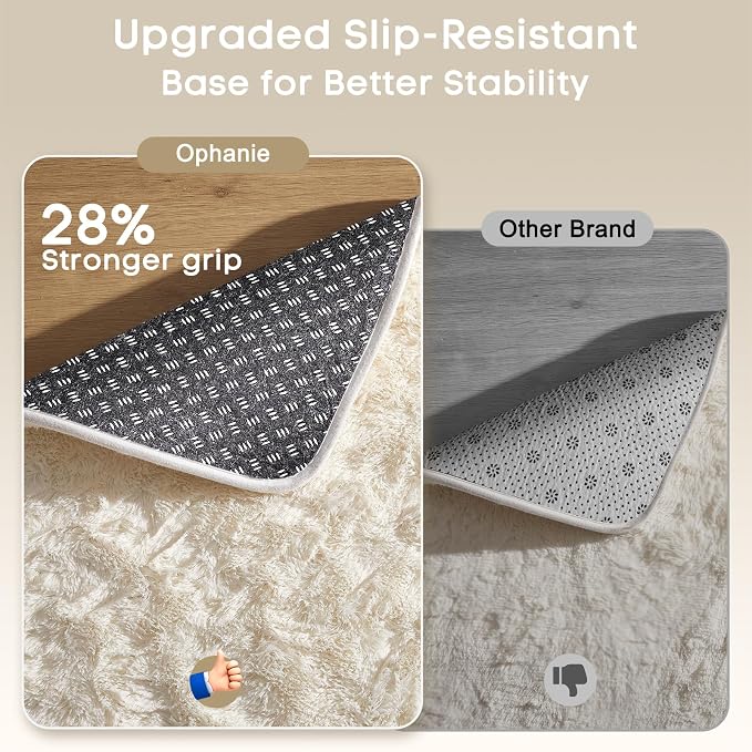 Ophanie 7x9 Area Rugs, Upgrade Non-Slip Fluffy Soft Rugs - Image 4