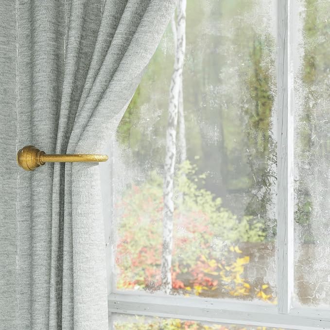 Hion Curtain Holdbacks Gold 2pcs, Curtain Tiebacks Wall Mounted Curtain Hooks - Image 6