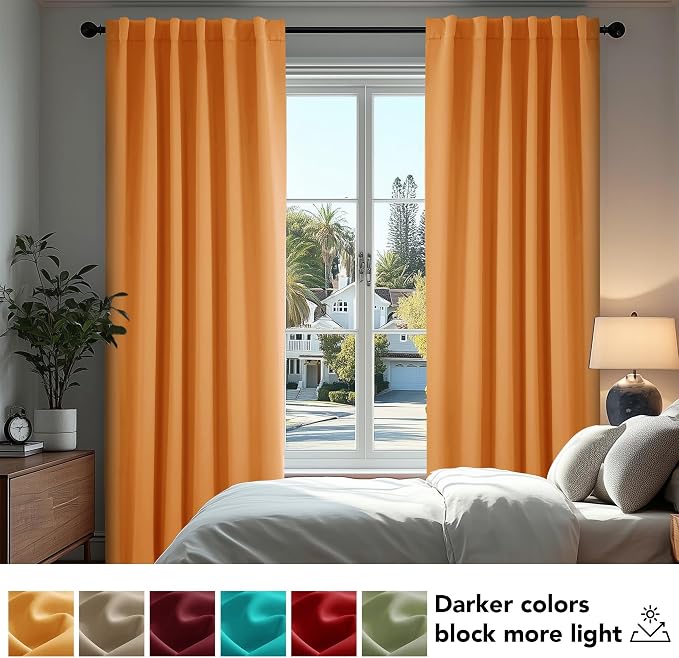 Deconovo Extra Long Blackout Curtains W52 x L108 Inch, 1 Pair, Back Tab and Rod - Image 4