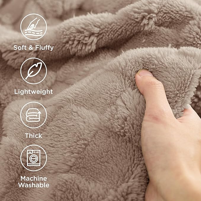 Bedsure GentleSoft Light Brown Twin XL Blanket - Image 3