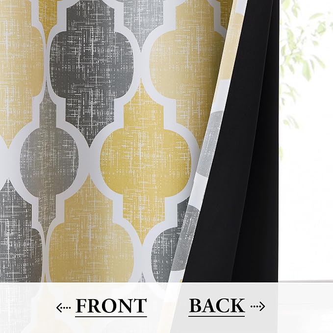 Beauoop 100% Blackout Curtains 96 Inches Long 2 Panels - Image 3