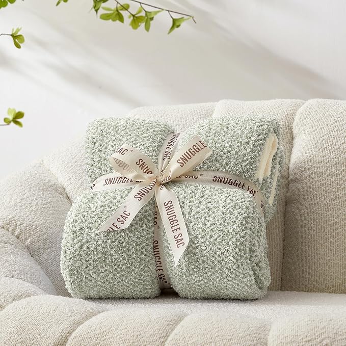 Snuggle Sac Heather Sage Green Blanket - Image 5