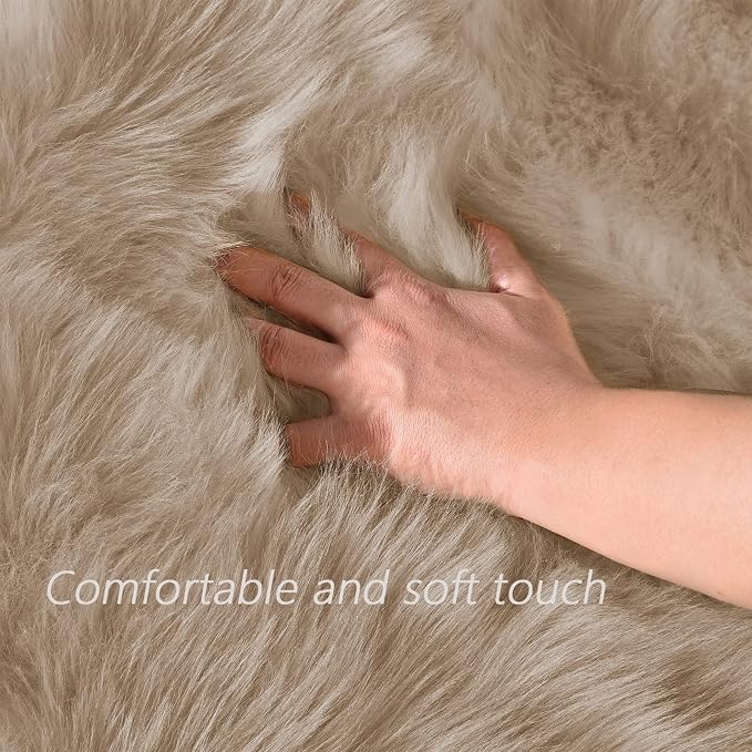 Latepis 8ft Round Light Brown Beige Rugs - Image 4