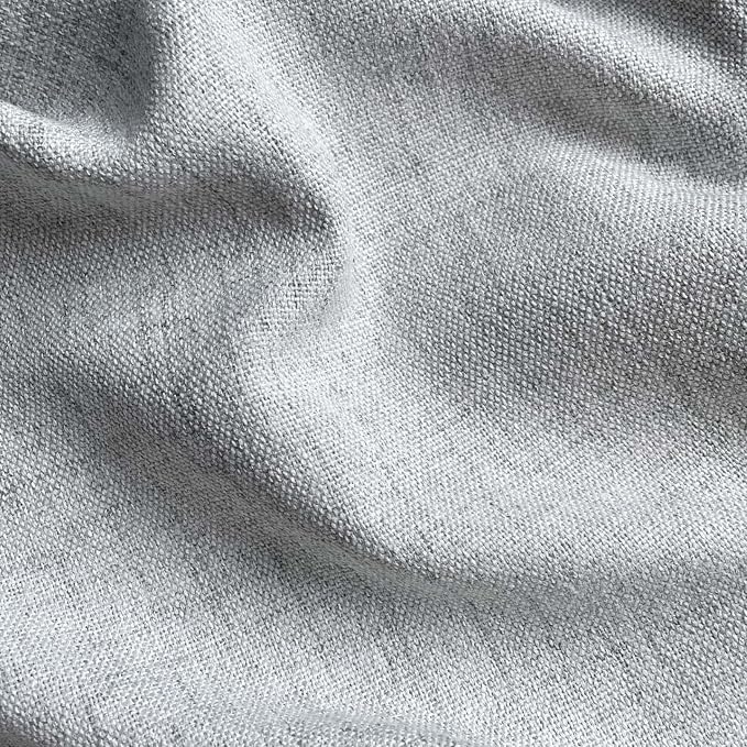 Oindec Faux Linen Kitchen Curtains 36 Inch Length Cafe Curtain Tiers - Image 5
