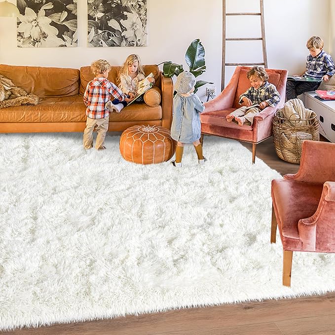 Rugs for Living Room 9x12, Soft Shaggy Modern Shag Area Rug for Bedroom - Image 2
