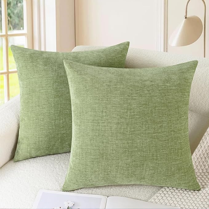 CaliTime Decorative Couch Throw Pillow Covers 16 X 16 Inches Sage Green | Pack by CaliTime