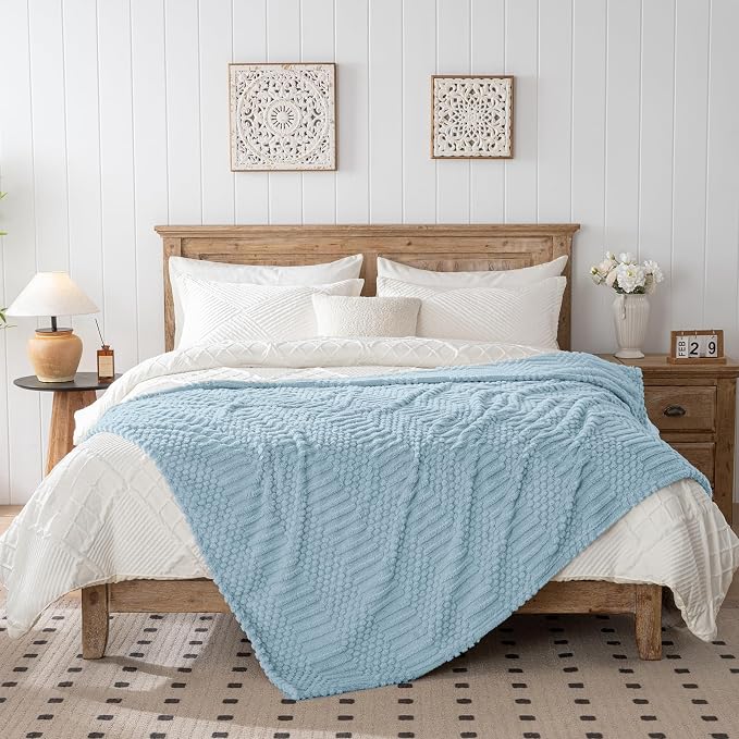 50x70 Inch Blue Throw Blanket - Image 5