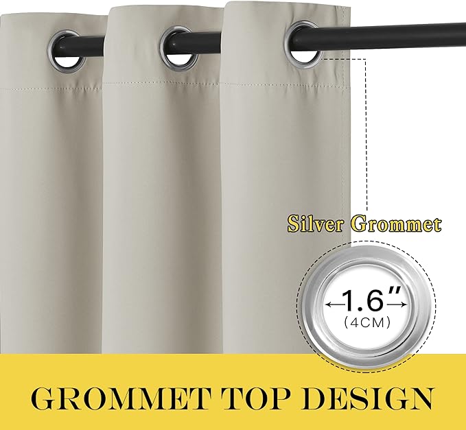 NICETOWN Sliding Door Curtains Extra Wide and Long, Thermal Insulated Large - Image 3
