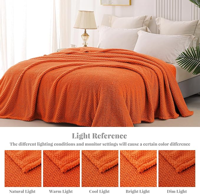 Whale Flotilla King Size Fuzzy Fleece Blanket, Fluffy Warm Soft Jacquard Bed - Image 9