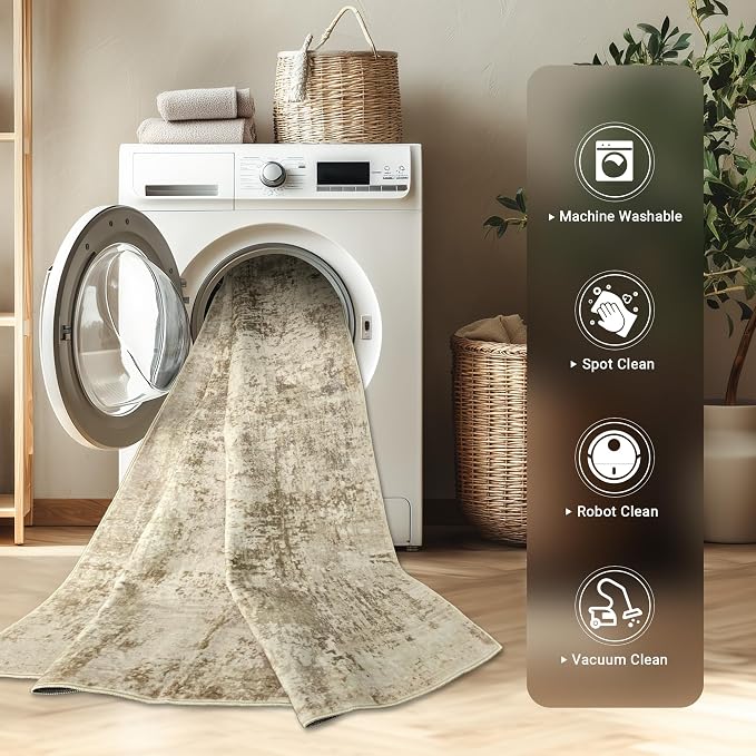 LEPEII 8x10 Area Rugs, Machine Washable Low Pile Rugs - Image 5