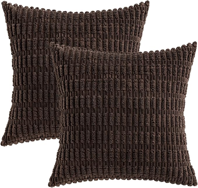 MIULEE Pack of 2 Corduroy Decorative Throw Pillow Covers 16x16 Inch Soft Boho - Image 6