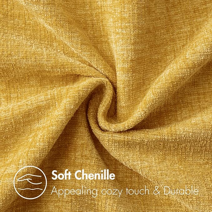 MIULEE Pack of 2 Mustard Yellow Throw Pillow Covers 20x20 Inch Soft Spring - Image 2