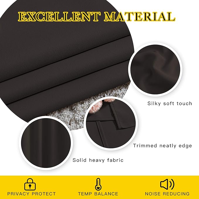 NICETOWN Blackout Curtain Panels 72 inches Length - Image 4