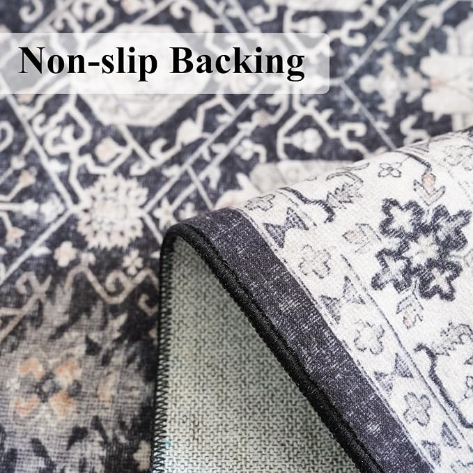 Hallway 2x8 Washable Runner Rug: Oriental Stain Resistant Kitchen Entryway Rugs - Image 6