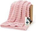 Bedsure GentleSoft Coral Pink Fleece Twin Blanket by BEDSURE