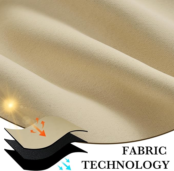 RYB HOME 100% Blackout Bathroom Curtains Over Sink 24 inches Long, Heat & UV - Image 7