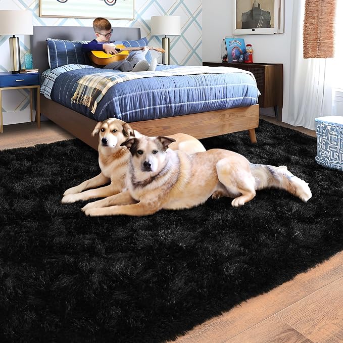 Large Rugs for Living Room 9x12, Soft Shaggy Modern Shag Area Rug for Bedroom - Image 3
