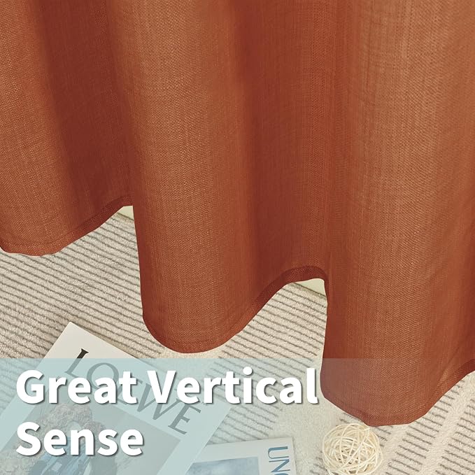 Short Linen Curtains 40 Inch Length - Image 6