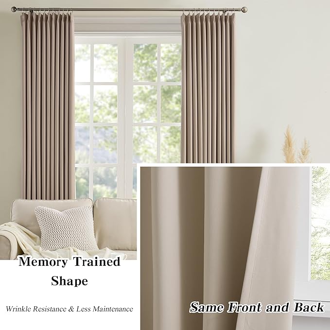 Pinch Pleated Curtains 108 Inch Long 9 FT Tall Curtains - Image 6