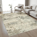 Area Rug Living Room: 4x4 Modern Washable Soft Carpet Ash Brown | by FXRHLP