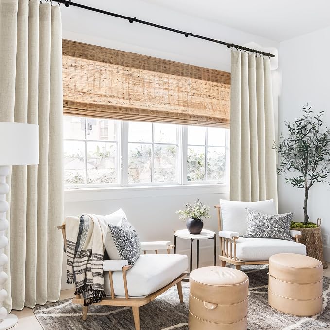 RYB HOME Extra Long Linen Curtains - Image 6