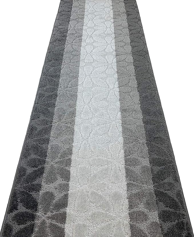 32 Ft Gray Extra Long Hallway Runner Rug, Non Slip Washable, Pet Friendly | - Image 3