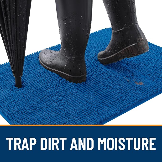 OLANLY Dog Door Mat for Muddy Paws 47x32, Super Absorbent Chenille Mud Mat | - Image 2