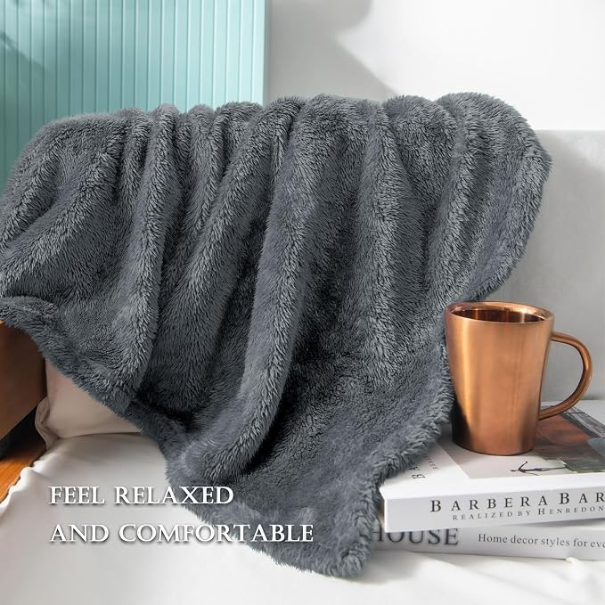 Exclusivo Mezcla Plush Fuzzy Fleece Throw Blanket Extra Large, Super Soft - Image 4
