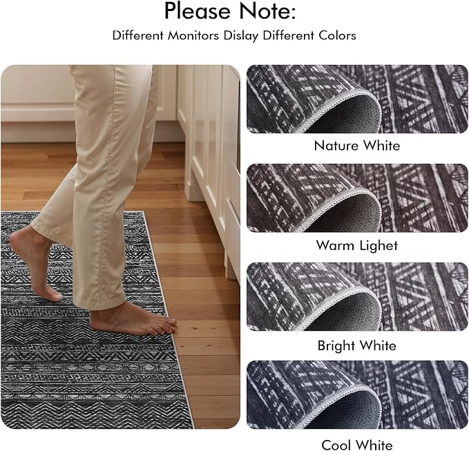 4x12 Washable Hallway Runner Rug：Moroccan Non-Slip Wide Runners - Image 9