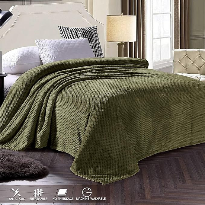 Exclusivo Mezcla Fleece Bed Blanket Queen Size, Super Soft and Warm Blankets - Image 3