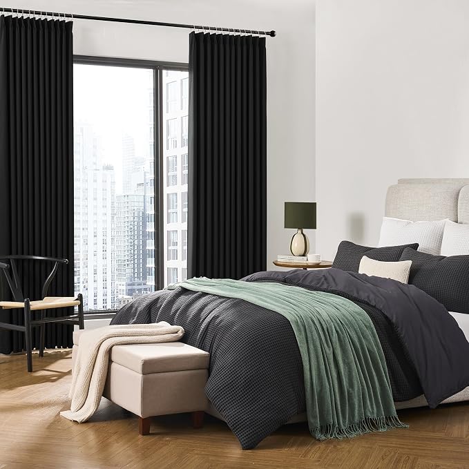 Pinch Pleated Blackout Curtains 96 Inch Long 2 Panels - Image 4