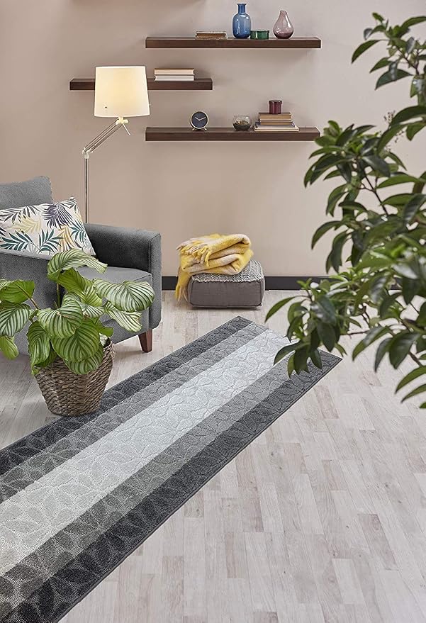 8 Ft Gray Hallway Runner Rug, Non Slip Washable, Kitchen & Entryway | 2'2" x 8 - Image 5