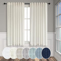 Natural Linen Curtains 54 Inch Length by Pitalk