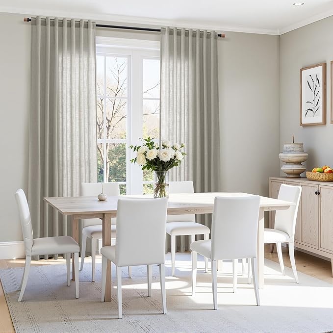 Silver Grey Linen Curtains 72 Inch Length - Image 6