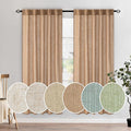 MIULEE Brown Linen Curtains 72 Inch Length 2 Panels by MIULEE