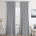Guken Grey 100% Blackout Curtains 120 Inch Length 2 Panels Set by Guken
