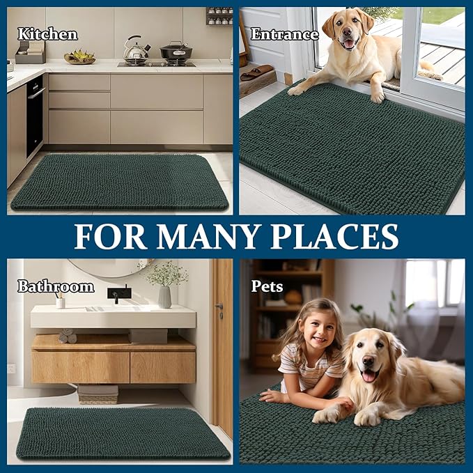 OLANLY Dog Door Mat for Muddy Paws 44x24, Absorbs Moisture and Dirt, Absorbent - Image 8