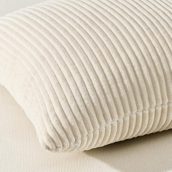 Topfinel Decorative Beige Throw Pillow Covers Cushion Cases, Natural Home Decor - Image 3