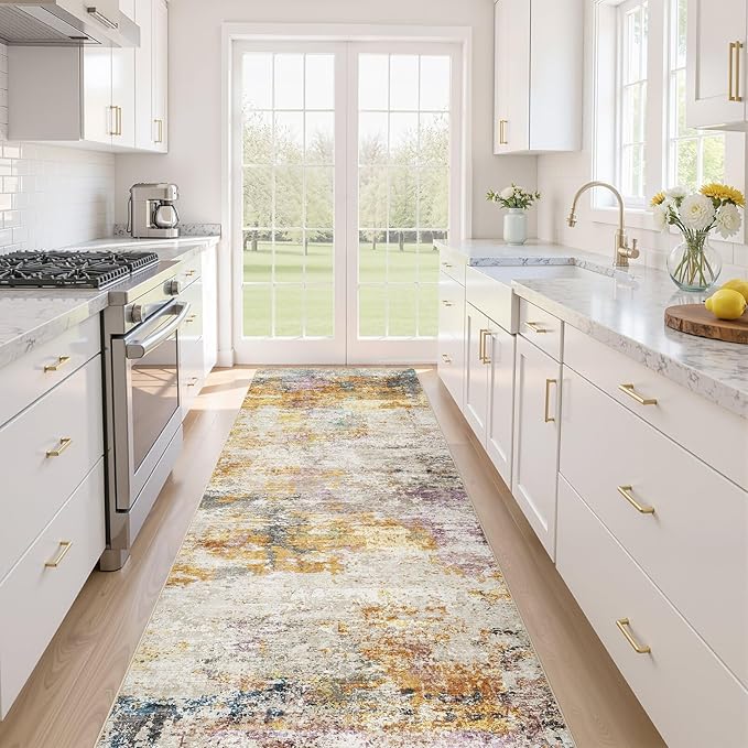 LOONGRUG Runner Rug 2x10 Washable Non-Slip Kitchen Neutral Modern Rug | by LOONGRUG