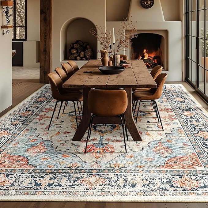 RELEANY Washable Area Rug, Large 10'x12', Water Repellent, Pet Friendly - Image 3